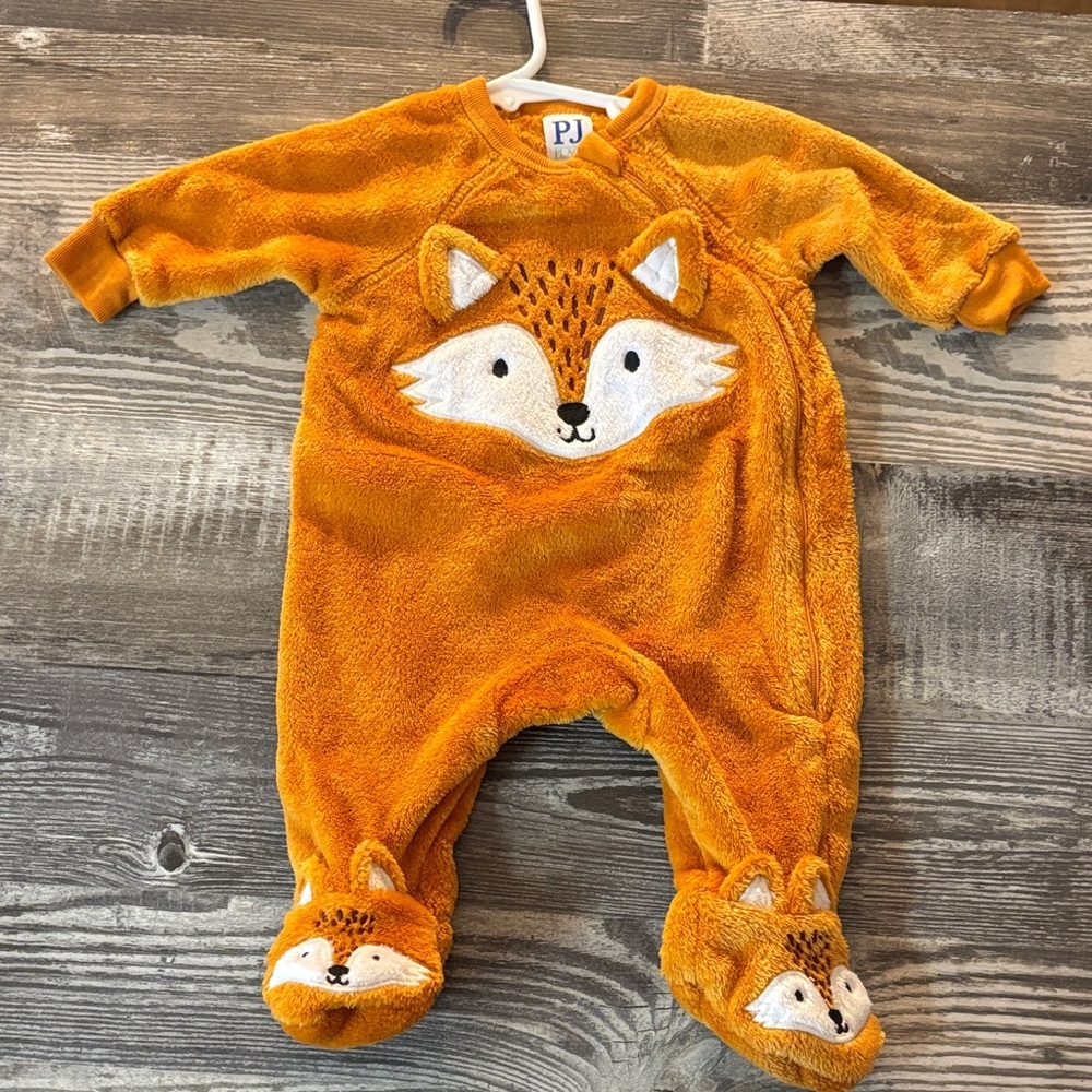 Place Orange Fox Footie One Piece